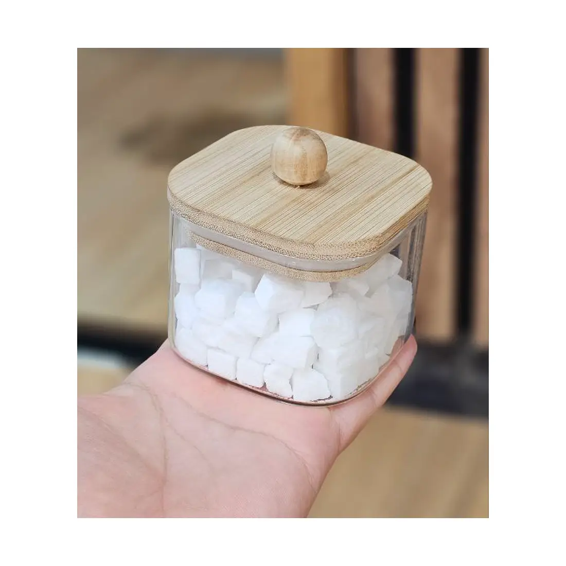 عکس اصلی قندان مربعی پیرکس بامبو