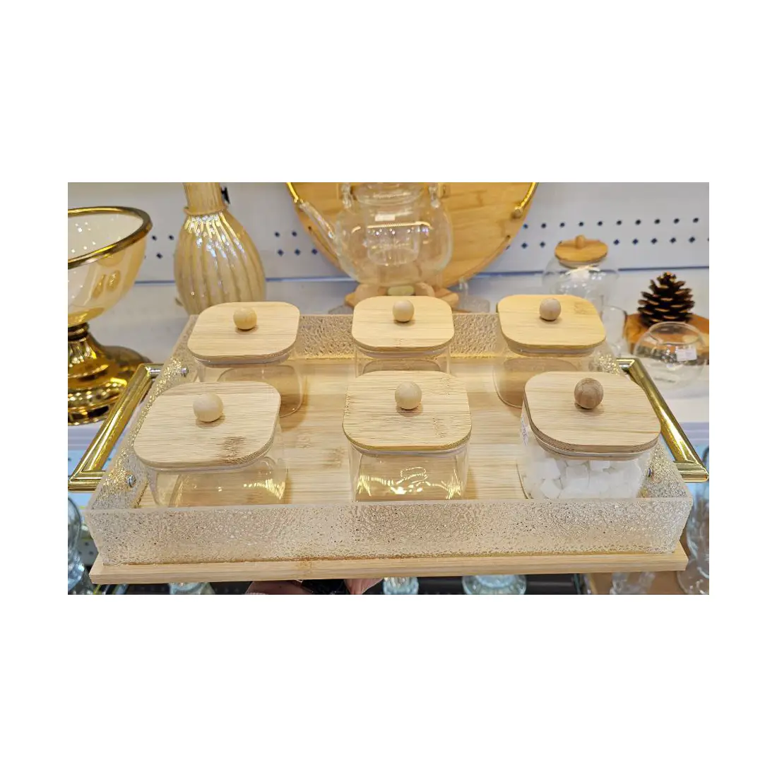 عکس شماره:0 , قندان مربعی پیرکس بامبو